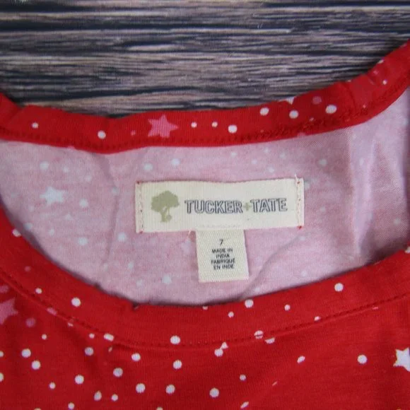 Tucker + Tate NEW Girls Size 7 Red Long Sleeve Dress - Picture 3 of 5